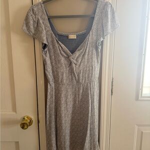 Altar'd State Light Gray Floral Mini Dress